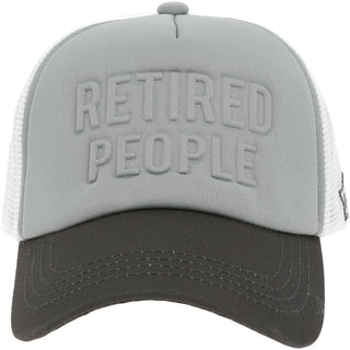 Retired People Adjustable Light Gray Neoprene Mesh Hat