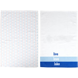 Live Love Lake Tea Towel Gift Set (2 - 20" x 28")
