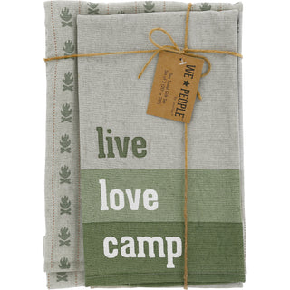 Live Love Camp Tea Towel Gift Set (2 - 20" x 28")