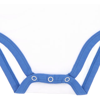 Lake Bum 6-12 Month Blue Trimmed Bodysuit