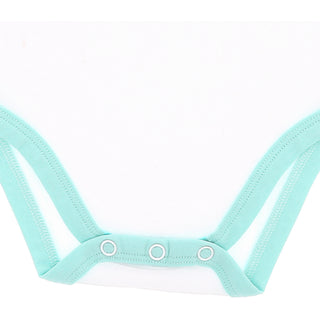 Beach Bum 6-12 Month Aqua Trimmed Bodysuit