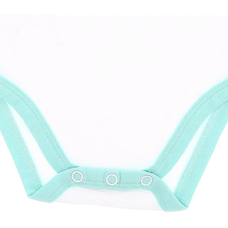 Beach Bum 6-12 Month Aqua Trimmed Bodysuit