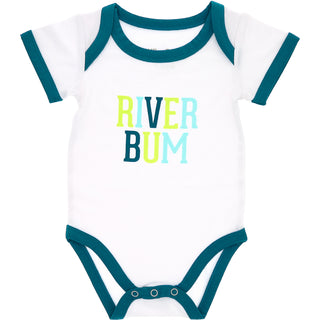 River Bum Dark Teal Trimmed Bodysuit