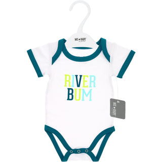 River Bum 6-12 Month Dark Teal Trimmed Bodysuit