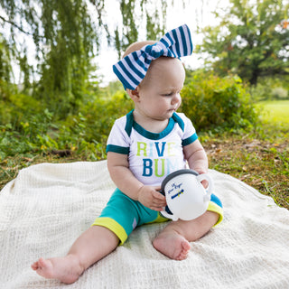 River Bum Dark Teal Trimmed Bodysuit