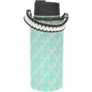 Beach Life 32 oz Stainless Steel Water Bottle with Paracord Survival Handle