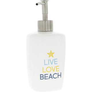 Live Love Beach Ceramic Soap/Lotion Dispenser