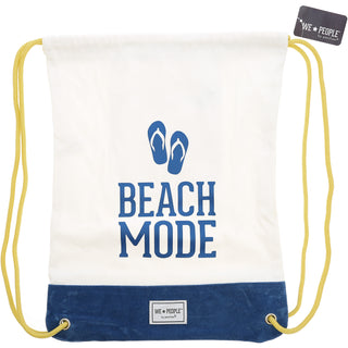 Beach Mode 13" x 17" Canvas Drawstring Bag