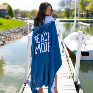 Beach Mode 50" x 60" Royal Plush Hooded Blanket