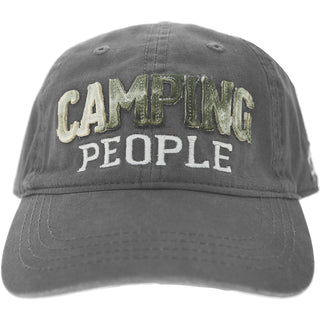 Camping People White Adjustable Hat