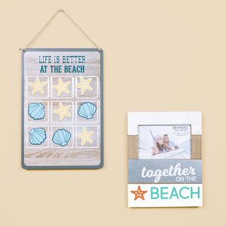 Beach 8.5" x 12.5" Magnetic Tic Tac Toe Board