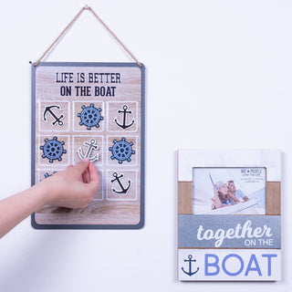 Boat 8.5" x 12.5" Magnetic Tic-Tac-Toe Board