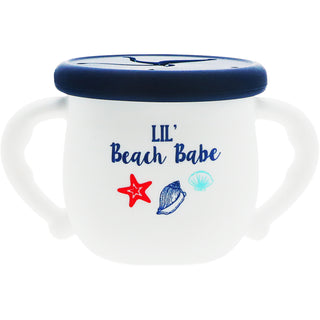 Beach Babe 3.5" Silicone Snack Bowl with Lid