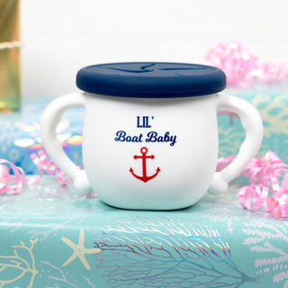 Boat Baby 3.5" Silicone Snack Bowl with Lid