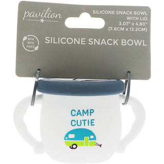 Camp Cutie 3.5" Silicone Snack Bowl with Lid