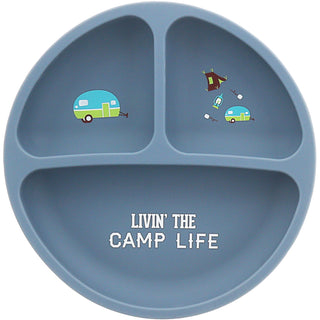 Camp Life 7.75" Divided Silicone Suction Plate