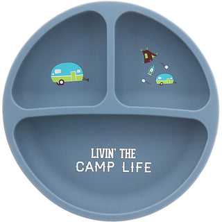 Camp Life 7.75" Divided Silicone Suction Plate