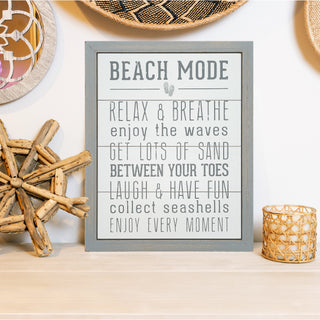 Beach Mode 12" x 15" MDF Sign
