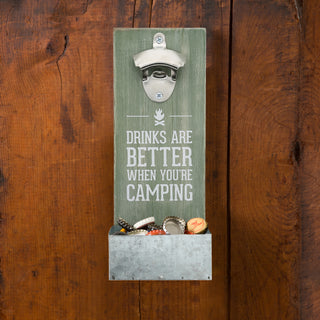 When Camping 11.5" Wall Mount Bottle Opener