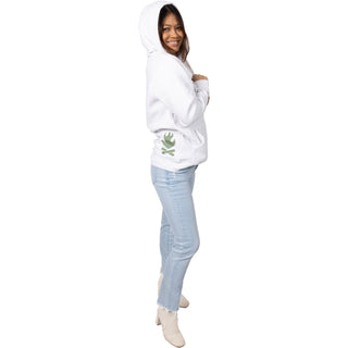 Camping Small White Unisex Hooded Sweatshirt