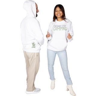 Camping White Unisex Hooded Sweatshirt