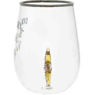 Beach Happy - Starfish 19 oz. Stemless Wine Glass with 3-D Figurine