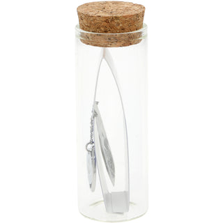 Hiking 16.5" - 18.5" Stainless Steel Engraved Necklace in a Bottle