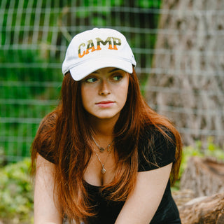 Camp White Adjustable Hat