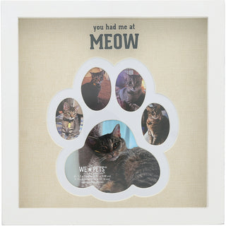 Meow 9" Paw Print Shadowbox Frame