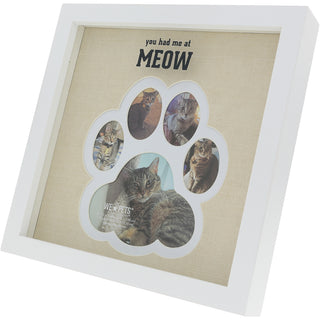 Meow 9" Paw Print Shadowbox Frame