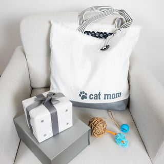 Cat Mom Canvas Tote Bag