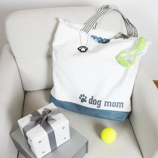 Dog Mom Canvas Tote Bag