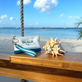 Beach Life 8" x 5" Canvas Wristlet