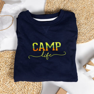 Camp Life S/M Navy Cotton Blend French Terry Sweatshirt
