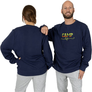 Camp Life S/M Navy Cotton Blend French Terry Sweatshirt