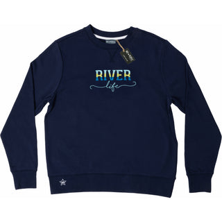 River Life Navy Cotton Blend French Terry Sweatshirt