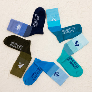 On The Boat M/L Unisex Crew Sock
