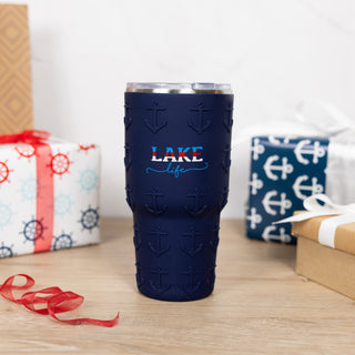 Lake Life 30 oz Travel Tumbler with 3D Silicone Wrap