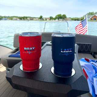 Lake Life 30 oz Travel Tumbler with 3D Silicone Wrap