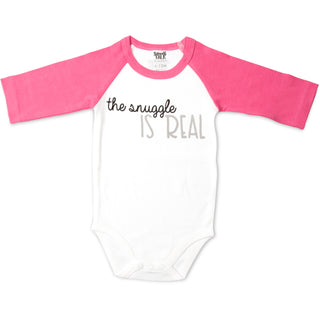 Snuggle 6-12 Months 3/4 Length Pink Sleeve Onesie