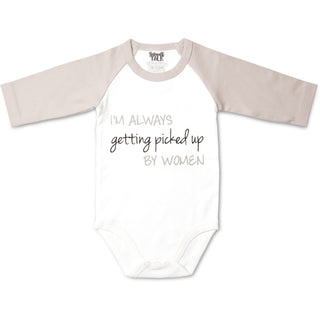 Picked Up 12-24 Months 3/4 Length Gray Sleeve Onesie