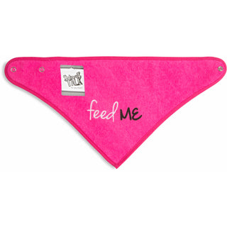 Pink Feed Me Reversible Handkerchief bib