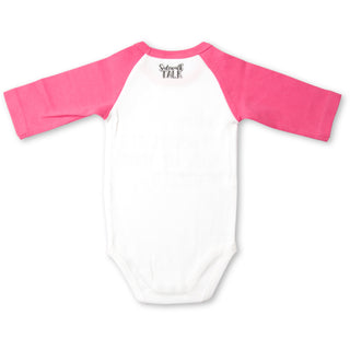 Looked Too Good 3/4 Length Pink Sleeve Onesie