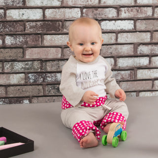 Night Life 6-12 Months 3/4 Length Gray Sleeve Onesie