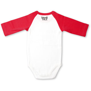 Dear Santa 6-12 Months 3/4 Length Red Sleeve Onesie