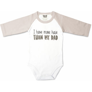 Hair 3/4 Length Gray Sleeve Onesie