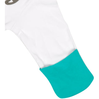 B.Y.O.B. 0-6 Months Teal Trimmed Sleeper