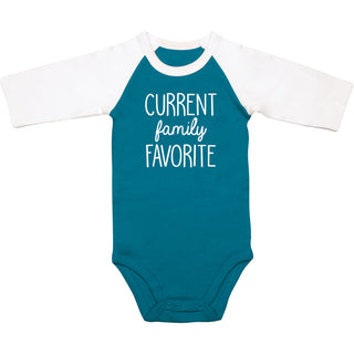 Family Favorite 3/4 Length Sleeve Prussian Blue  Onesie