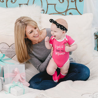 From My Mama 6-12 Months Pink Bodysuit