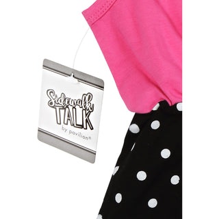 The Usual 6-12 Months Pink & Black Romper with Headband